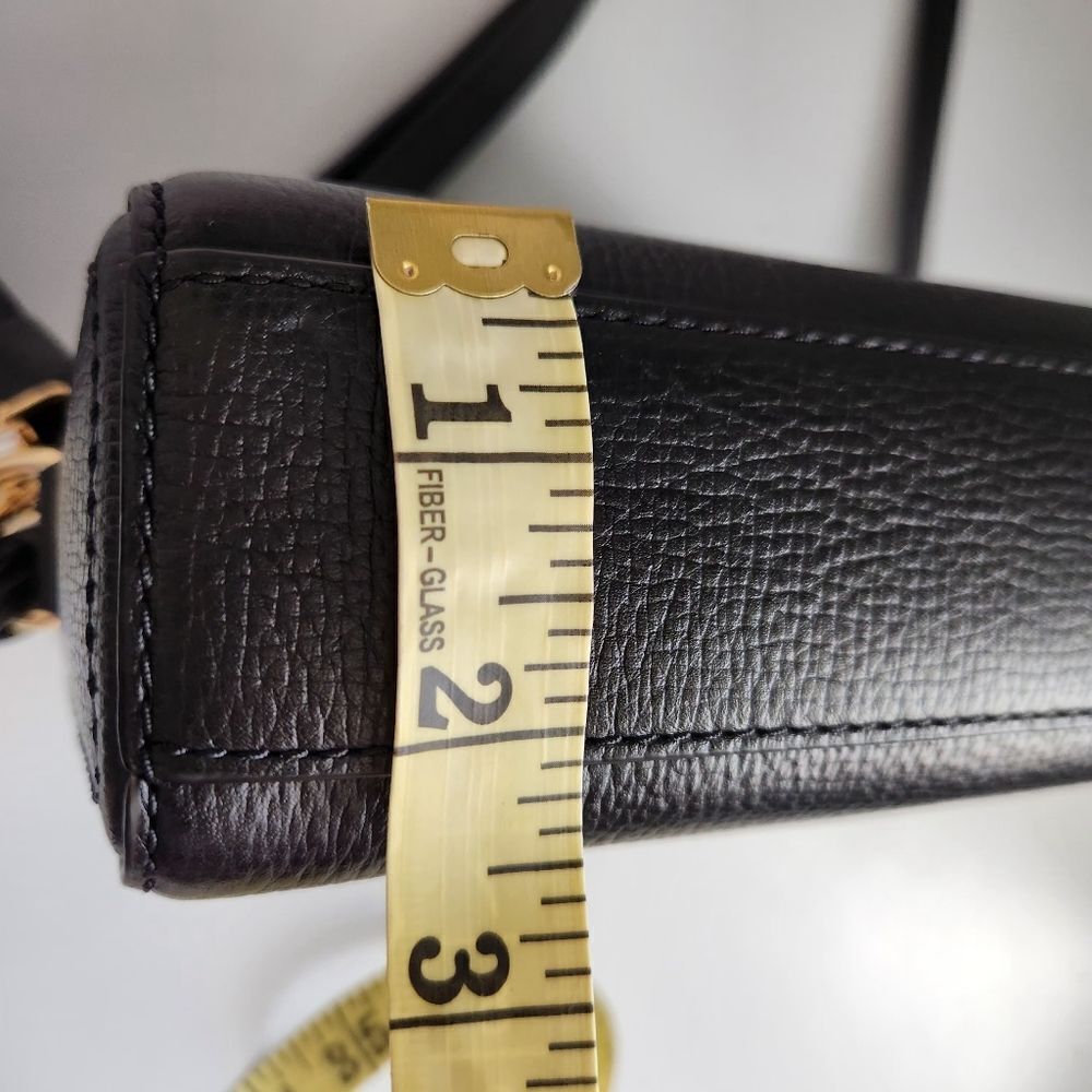 Marc Jacobs Shutter Black Leather Crossbody Bag BLACK/GOLD - Picture 11 of 12